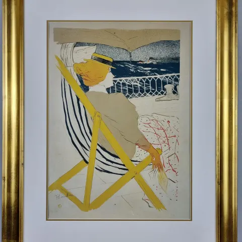 Toulouse Lautrec Lithograph "La Passagère Du 54, Ou Promenade En Yacht"