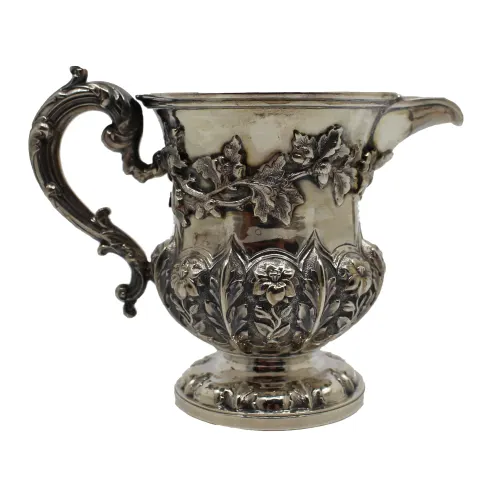William IV Solid Silver Cream Jug by Barnard London 1834