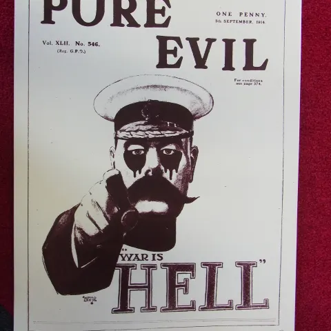 Pure Evil Signed Limited Edition Art Car Boot Fair x/100 50 x 35cm War Is Hell