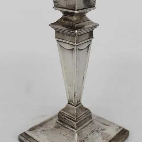 Edwardian Asprey Neoclassical Candlestick Sheffield 1910
