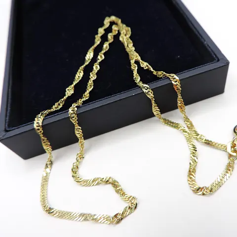 Made In Italy 925 Gold On Silver Chain Necklace New With Gift Pouch