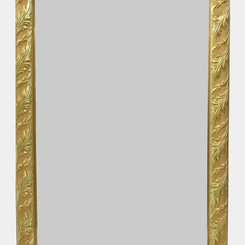 Gilt Leaf Framed Bevelled Glass Wall Mirror 52 x 75 cm