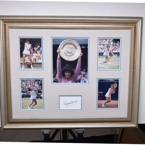 VIRGINIA WADE framed original signature presentation