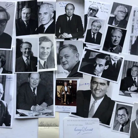 BRITISH POLITICS; original signatures.