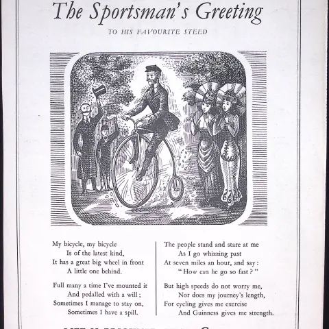Guinness 1957 Genuine 68 Years-Old Print Sportsman Greeting G.E.2786