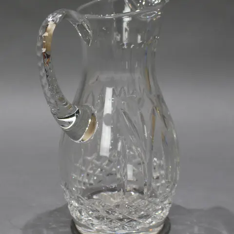 Vintage Crystal Cut Glass Tall Jug