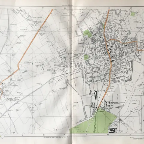 Bacons London &Suburbs Vintage c1926 Carshalton Sutton Epsom.