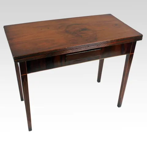 Late Georgian Inlaid Mahogany Card Table