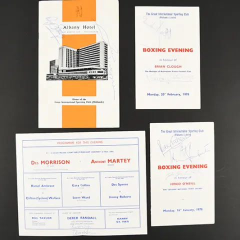 BOXING PROGRAMS (4)  Original signatures