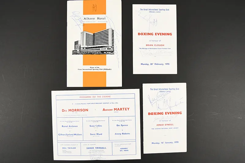 BOXING PROGRAMS (4)  Original signatures