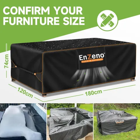 Garden Furniture Covers 180X120X74cm Waterproof 420D Heavy Duty