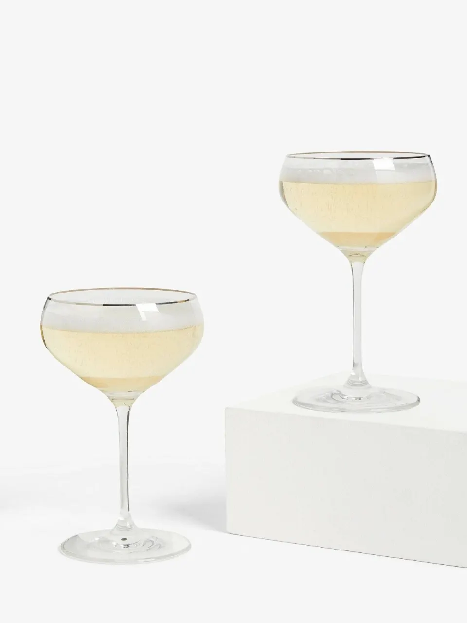 John Lewis - Celebrate Crystal Glass Set of 2 Champagne Saucers