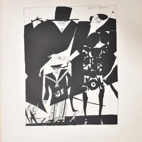 Horst Janssen (1929 -95) Large Screenprint DaDa Surrealist Original Radierung on Wove, Ltd ed, 1966