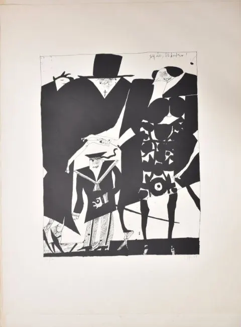 Horst Janssen (1929 -95) Large Screenprint DaDa Surrealist Original Radierung on Wove, Ltd ed, 1966