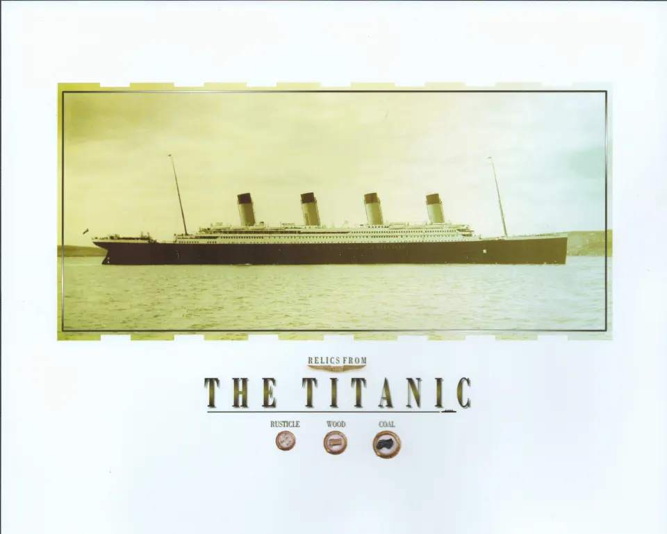 Actual 1912 Titanic Relics Artefacts Coal, Wood, Rust Pieces.