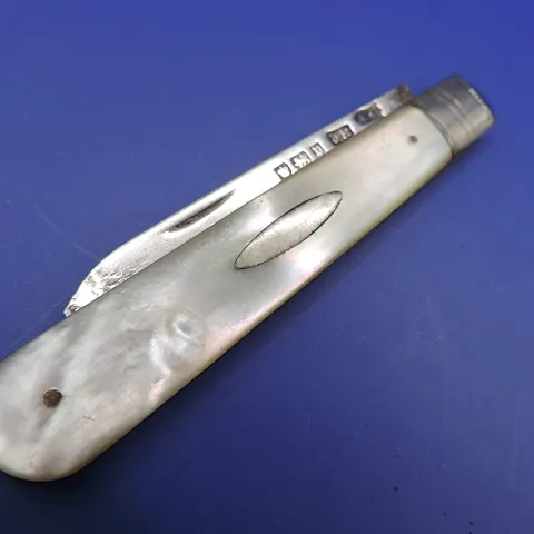 Victorian Silver and Mother of Pearl Fruit Knife 1896