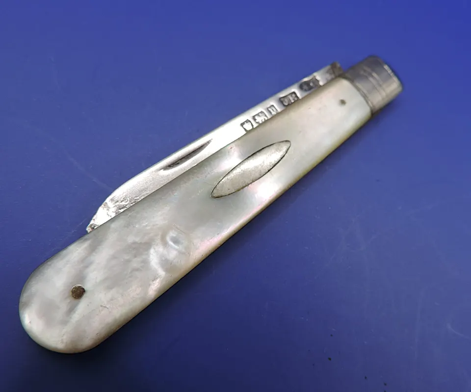 Victorian Silver and Mother of Pearl Fruit Knife 1896