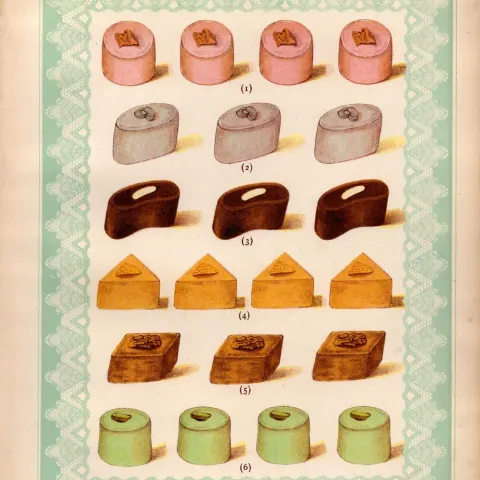 Petits Fours Glaces T. Percy Lewis & A.G Bromley Antique Chromolithograph Print.