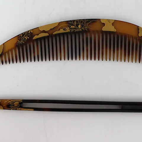 Fine Japanese 19th c. Comb & Hair Pin