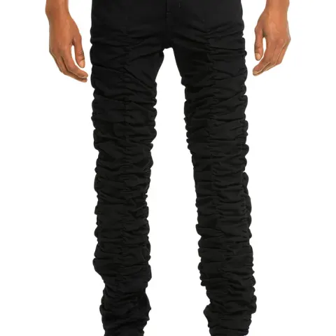 MJB Marc Jaques Burton Black Stack Pants, Punk Pocket, Online Price £365, Size 36