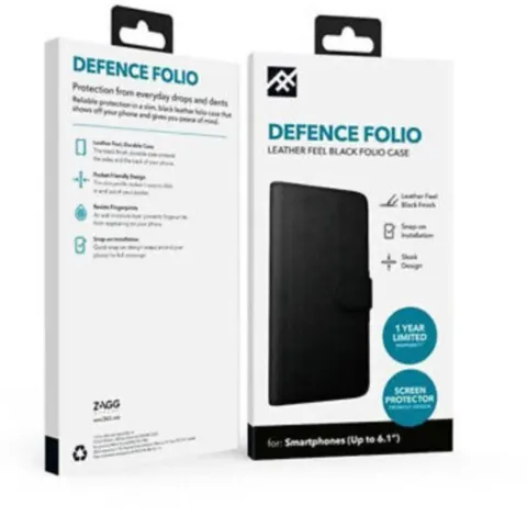 10 x New Boxed Defence Folio Leather Feel Black Cases For Apple iPhone
