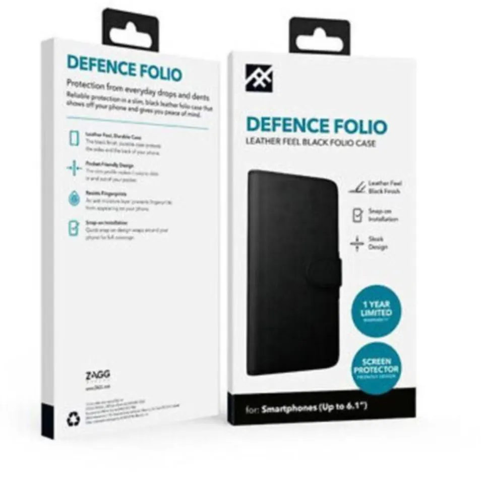 10 x New Boxed Defence Folio Leather Feel Black Cases For Apple iPhone
