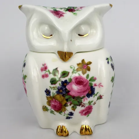 Crown Fine Bone China Lidded Owl