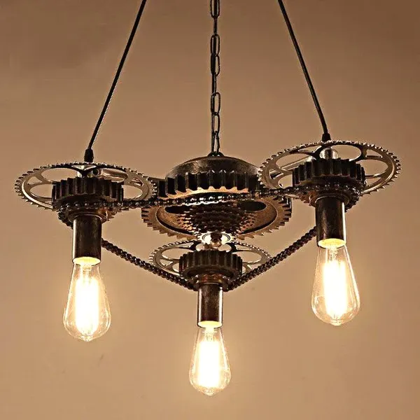 Hanging Bike Chain and Cogs Chandelier Rrp £129