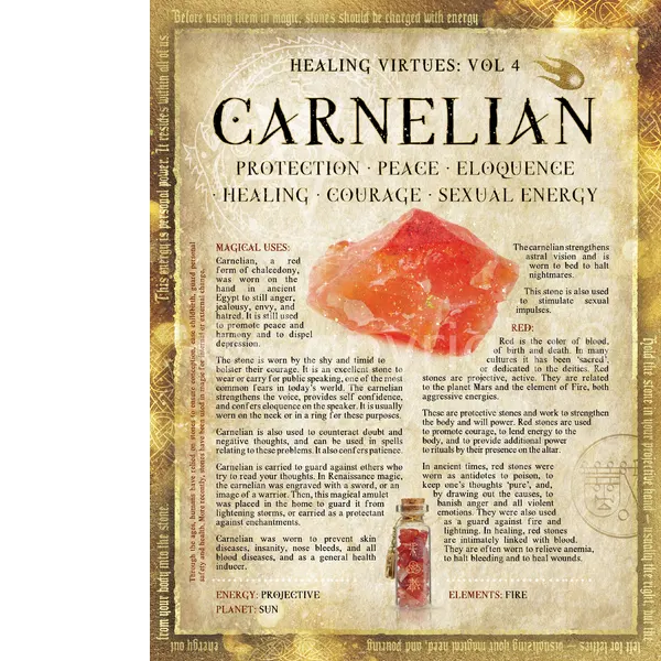 Carnelian Crystal Gem Stone Healing Virtues Large  Metal Wall Art