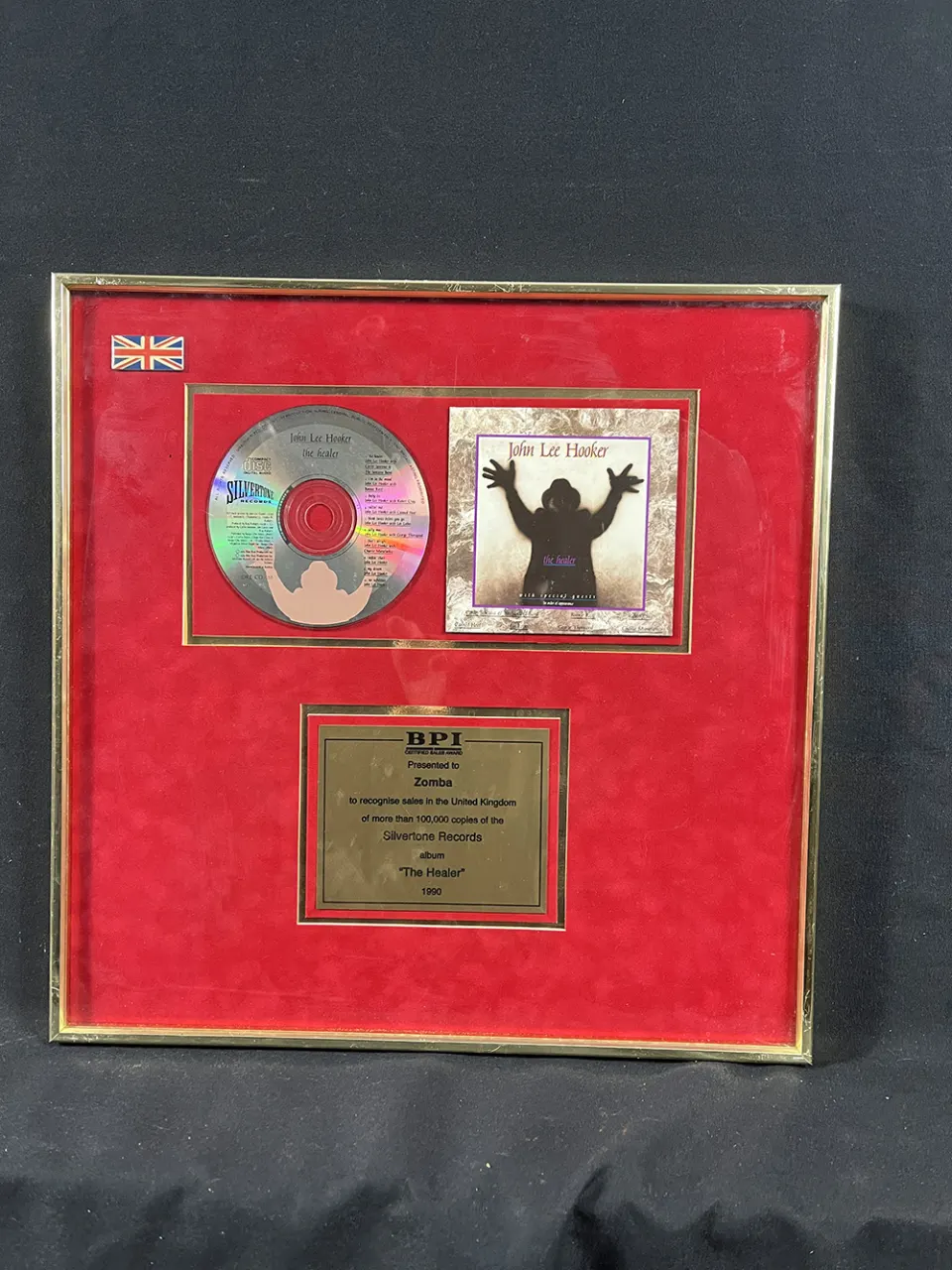 John Lee Hooker 100,000 Sales Award