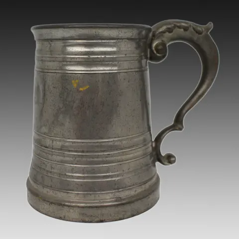 Pewter Tankard with Glass Bottom