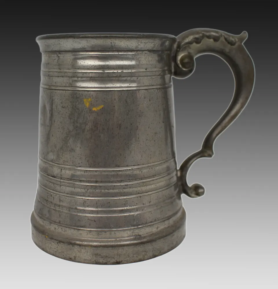 Pewter Tankard with Glass Bottom