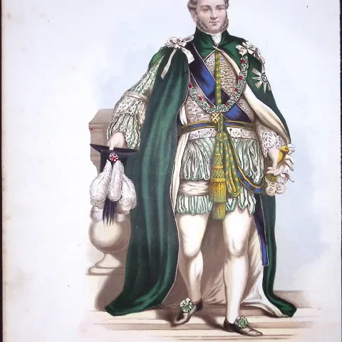 Order of The Thistle Antique Victorian Coloured 152 Years-Old Print-31