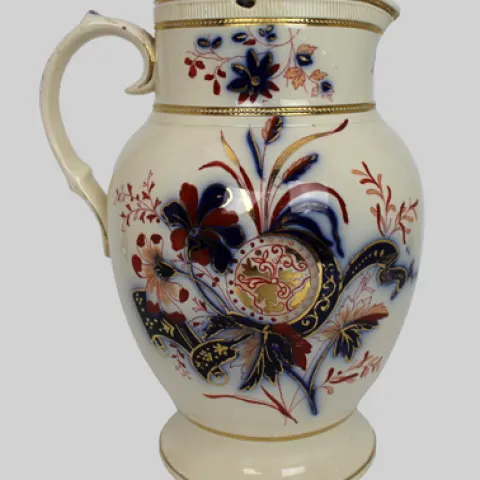 Victorian E. M. & Co. Jug with Pewter Lid
