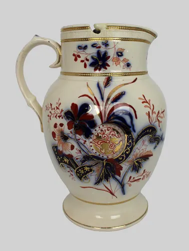 Victorian E. M. & Co. Jug with Pewter Lid