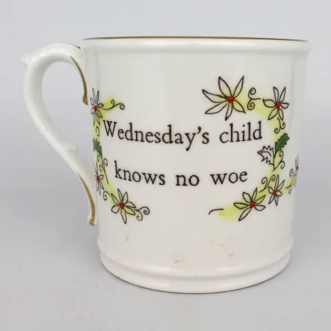 Royal Worcester Wednesday's Child Tankard