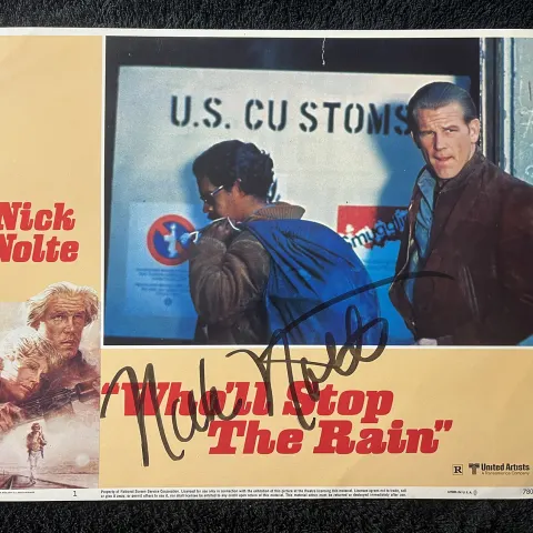 Nick Nolte Signed Cinema Lobby Card