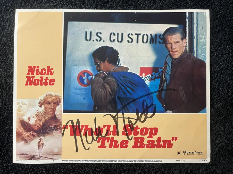 Nick Nolte Signed Cinema Lobby Card