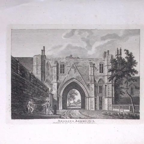Berkshire Reading Castle Francis Grose Rare 240 Years-Old Copper Engraving-20