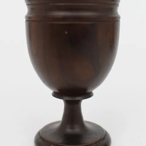 Small Turned Rosewood Goblet or Egg Cup, 19th Century