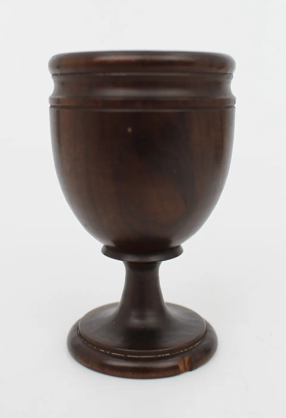 Small Turned Rosewood Goblet or Egg Cup, 19th Century