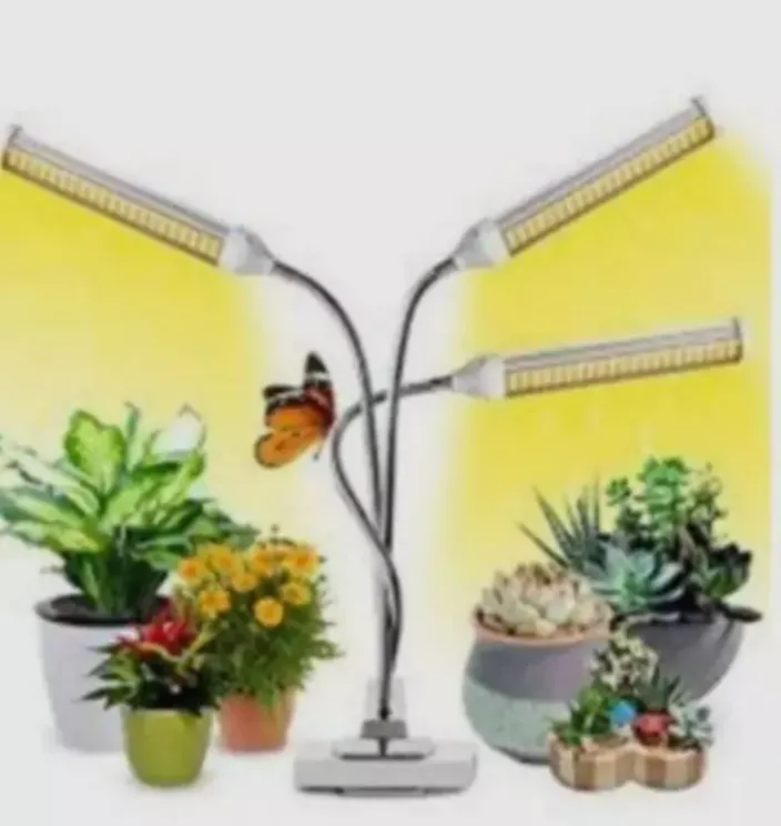 5 x FunPa three arm LED grow light, fully adjustable with timer.