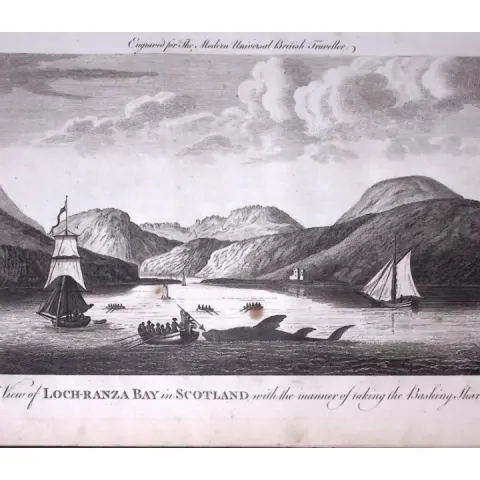 Isle of Arran Scotland Rare Large 247-Year-Old Antique Copperplate Engraving-4-TR