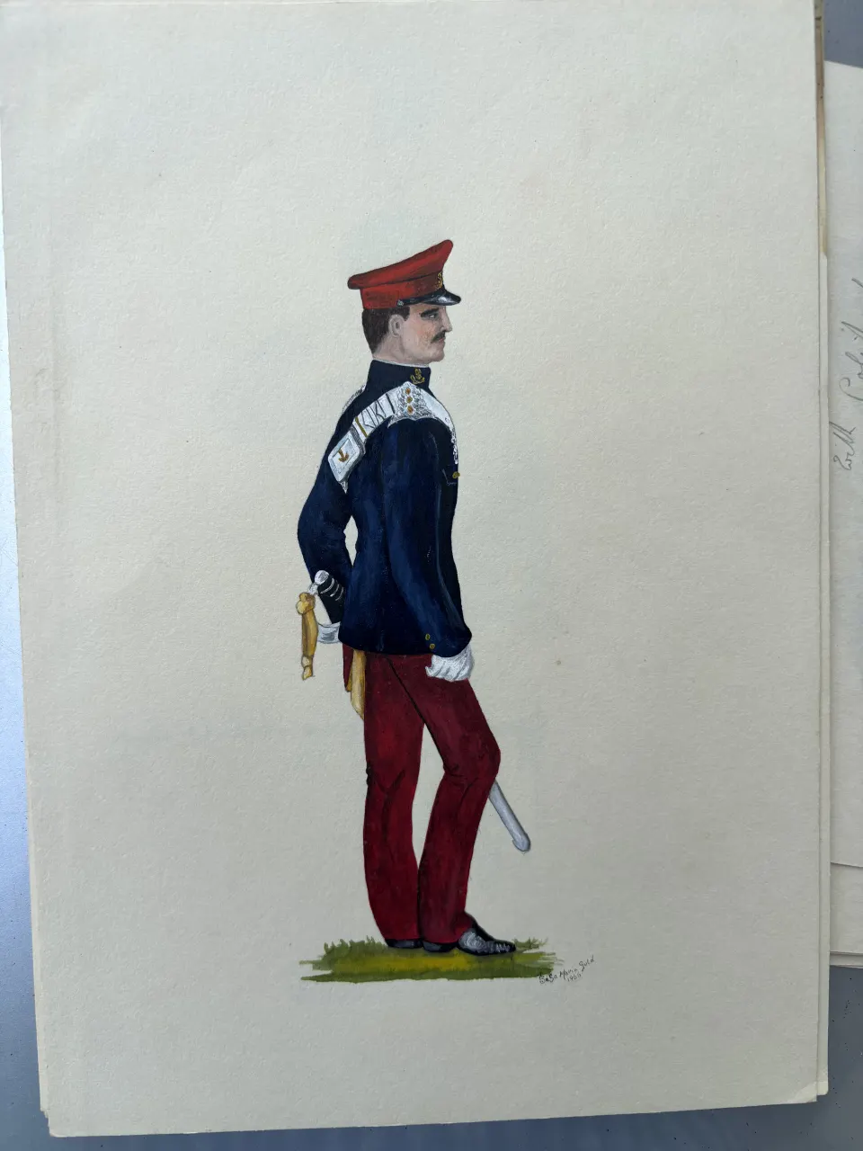 Vintage Watercolour Book Illustration ? Noel Gold "The Alive Hero" Officer 11th: Prince Alberts Own