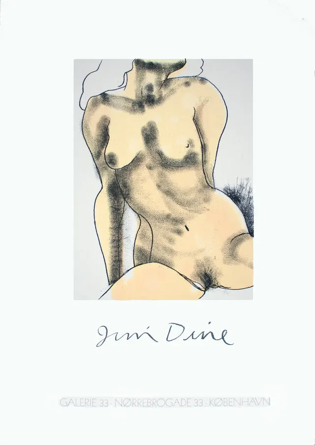Jim Dine - 'Portrait of A Female Nude' 1984 Serigraph