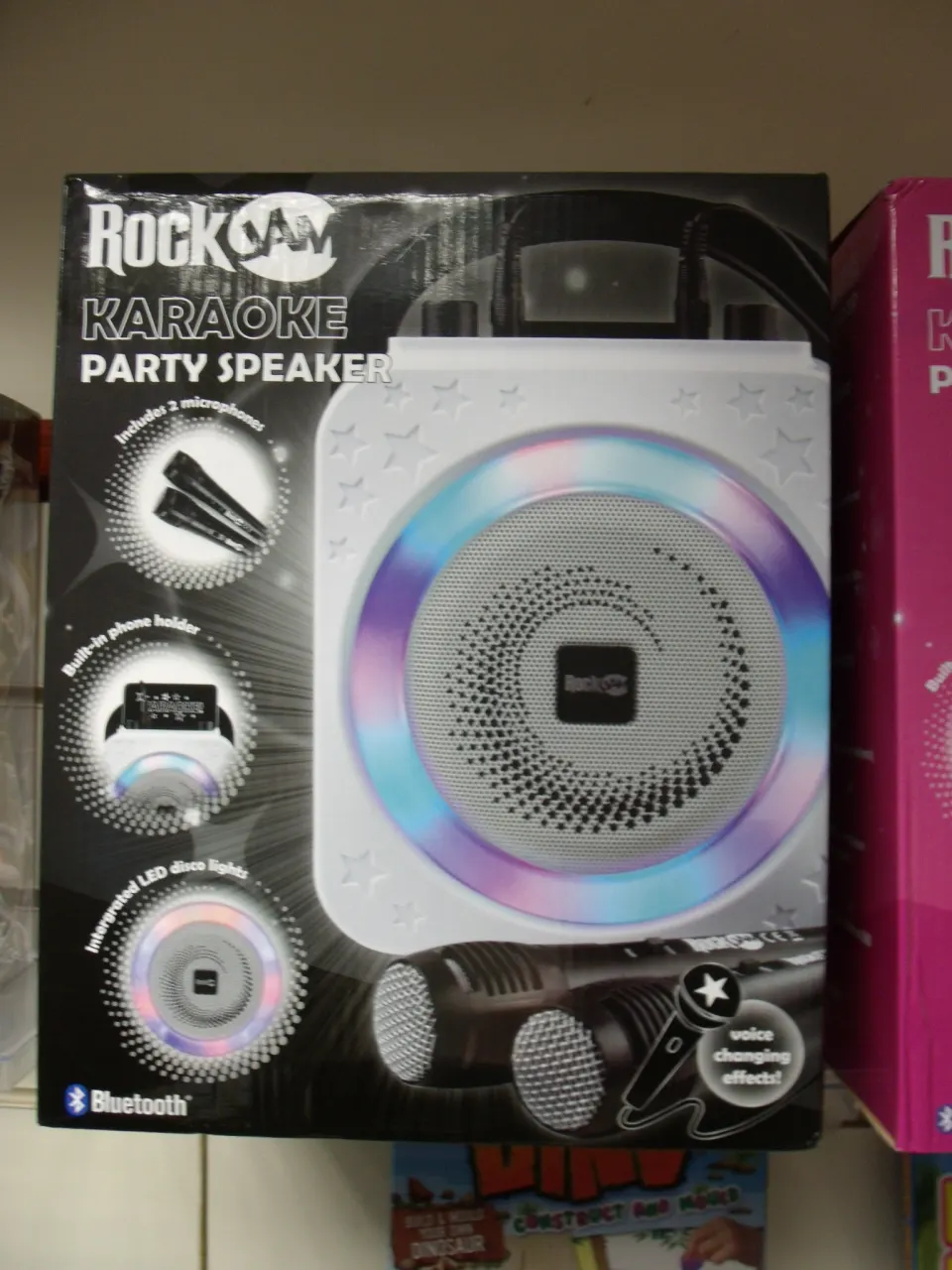 1pc Rockjam Black colour Karaoke machine , 2 mics , bluetooth crystal clear sound and voice changer