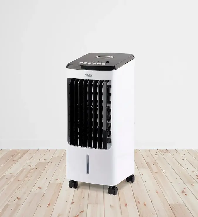 (70/Mez/P17)  RRP £80. Arlec 3.5Litre 3 In 1 Mobile Cooler. Cooler, Fan & Humidifier Unit. Large 27