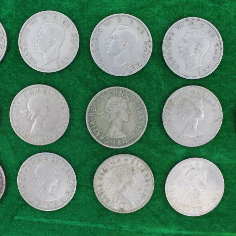 Collection of Half Crown Coins 1947-