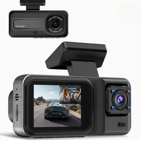 Car Dashcam With Dual Lens 1080P+720P HD Night Vision, WDR, Motion Detection