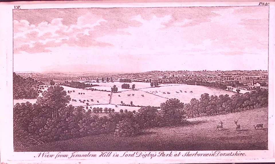 Dorset-Sherbourne Rare 1776 Georgian Copper Plate Antique Engraving -59
